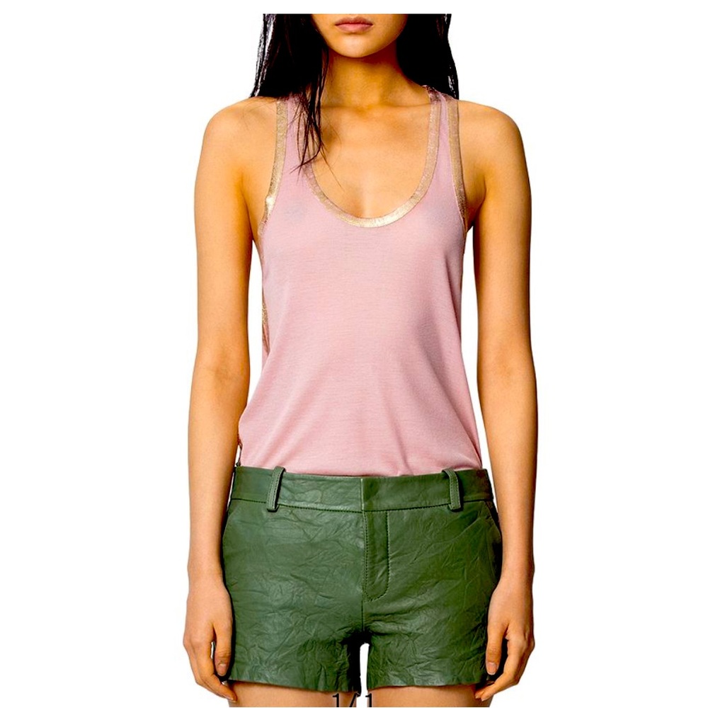 Zadig & Voltaire Ander Foil Modal Tank Top Sz Sm